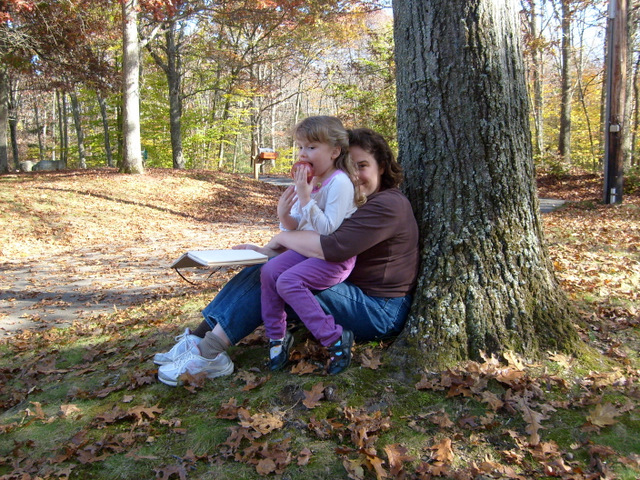 Me and K snuggling under my favorite oak tree