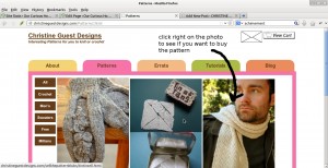 where to click on the pattern page to see more about a pattern